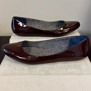 Dr. Scholl's Dark Red Patent Flats
